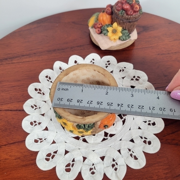 Vintage A. Richesco Corp‎ Resin 3D Autum Harvest Trinket Box 1980s - Picture 12 of 15